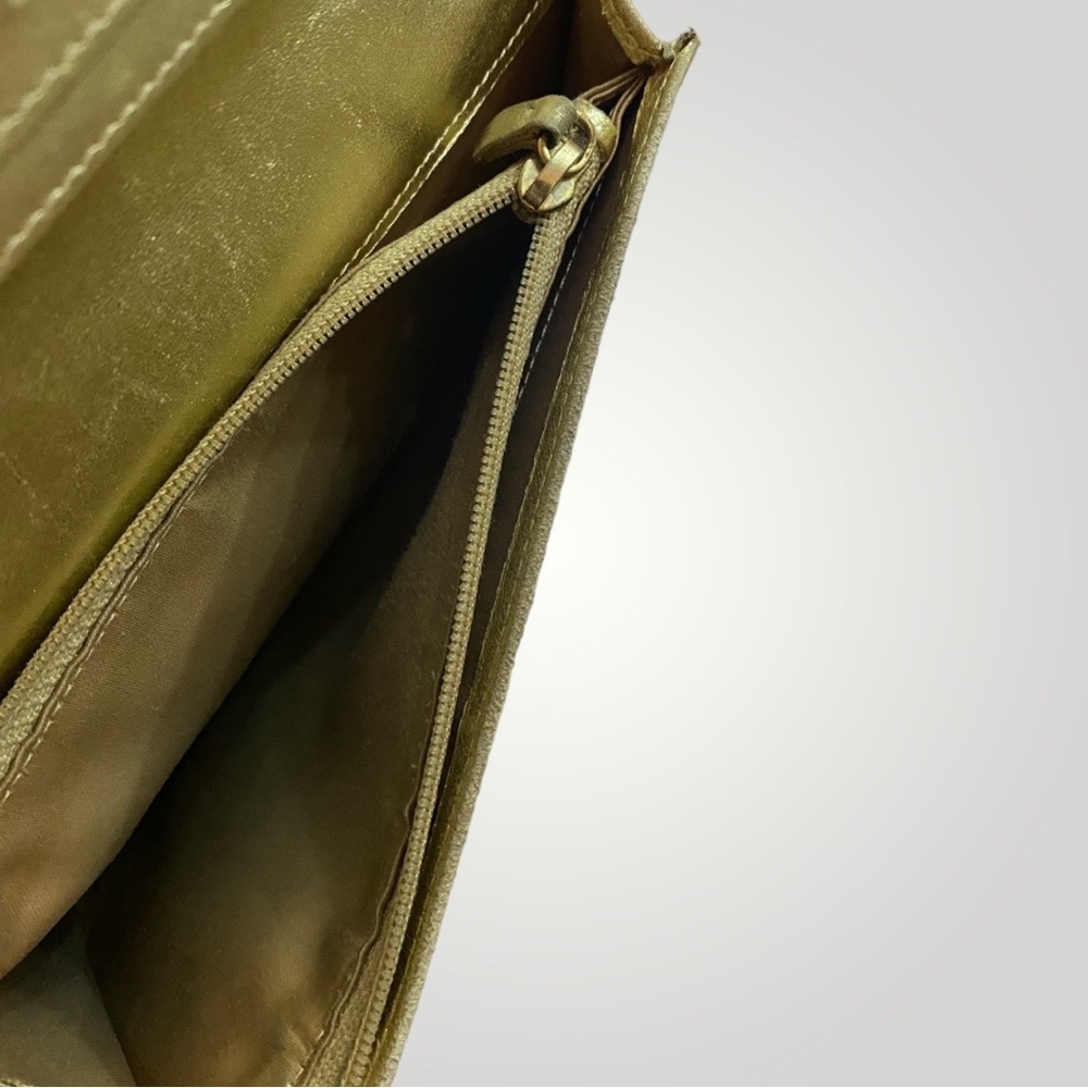 Chanel Metallic Gold Icon Series Monogram Long Wallet - Picture 10 of 16